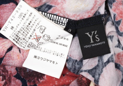 Y's Cotton All-Over Floral Print T-Shirt Red Size 3