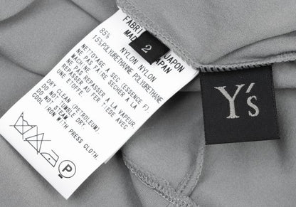 Y's Nylon Blend Stretch 3/4 Sleeve Top Gray Size 2