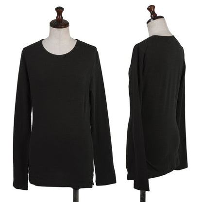 Y's Cotton Blend Stretch Long Sleeve Top Black Size 3