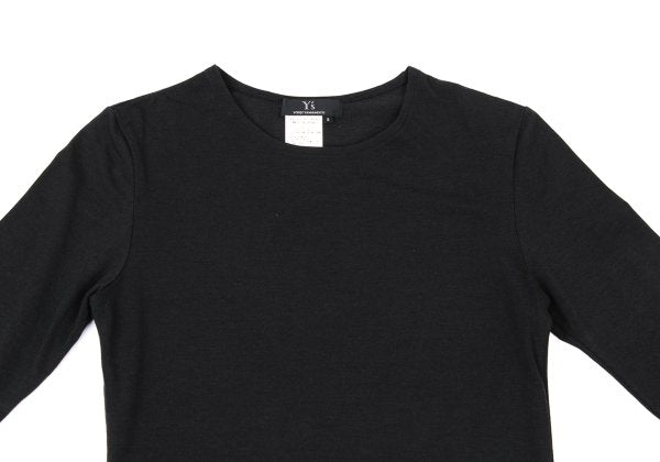 Y's Cotton Blend Stretch Long Sleeve Top Black Size 3