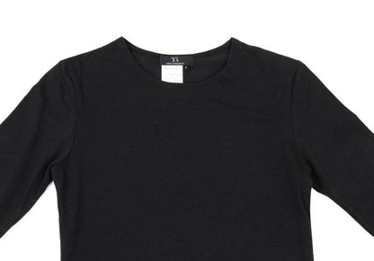 Y's Cotton Blend Stretch Long Sleeve Top Black Size 3