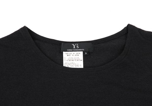 Y's Cotton Blend Stretch Long Sleeve Top Black Size 3