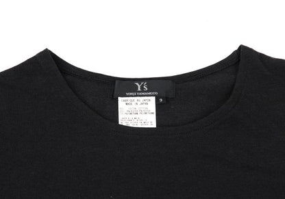 Y's Cotton Blend Stretch Long Sleeve Top Black Size 3