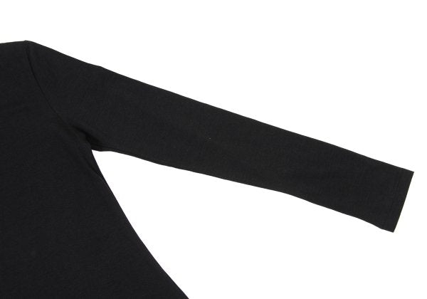 Y's Cotton Blend Stretch Long Sleeve Top Black Size 3