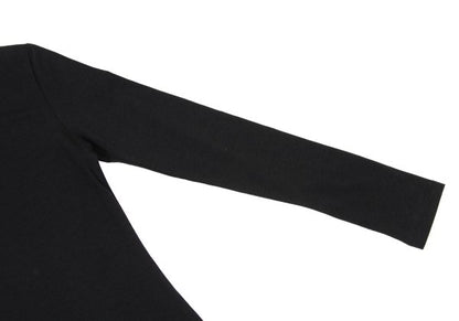 Y's Cotton Blend Stretch Long Sleeve Top Black Size 3