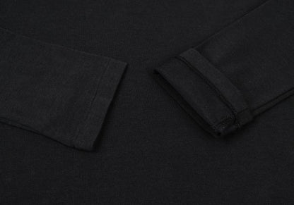 Y's Cotton Blend Stretch Long Sleeve Top Black Size 3