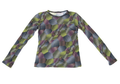 Y's Cotton All-Over Graphic Print L/S Tee Multi Size 2