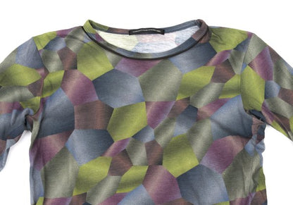 Y's Cotton All-Over Graphic Print L/S Tee Multi Size 2