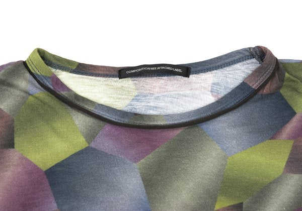 Y's Cotton All-Over Graphic Print L/S Tee Multi Size 2