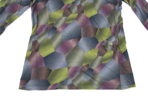 Y's Cotton All-Over Graphic Print L/S Tee Multi Size 2