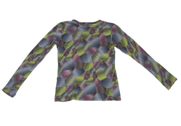 Y's Cotton All-Over Graphic Print L/S Tee Multi Size 2