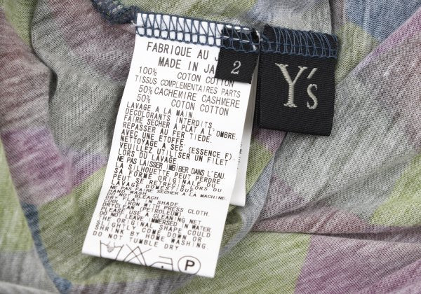 Y's Cotton All-Over Graphic Print L/S Tee Multi Size 2