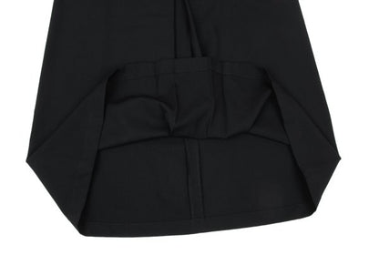 Y's Wool Gabardine Front Box Pleat Midi Skirt Black Size 3