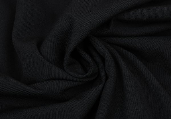Y's Wool Gabardine Front Box Pleat Midi Skirt Black Size 3
