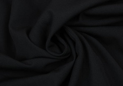 Y's Wool Gabardine Front Box Pleat Midi Skirt Black Size 3