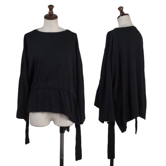 zucca Cotton Blend Belted Wide Silhouette Top Navy Size M