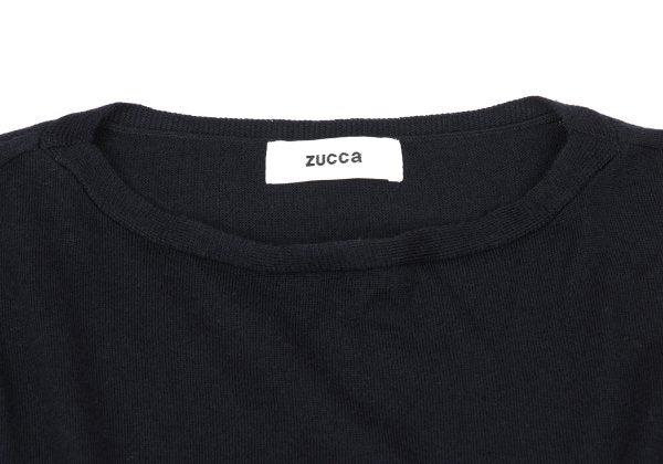 zucca Cotton Blend Belted Wide Silhouette Top Navy Size M