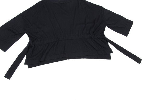 zucca Cotton Blend Belted Wide Silhouette Top Navy Size M