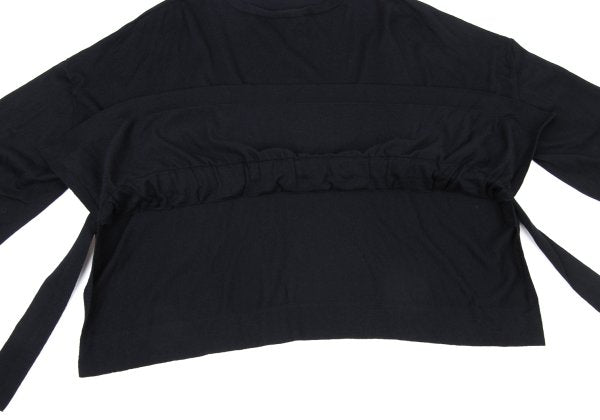 zucca Cotton Blend Belted Wide Silhouette Top Navy Size M