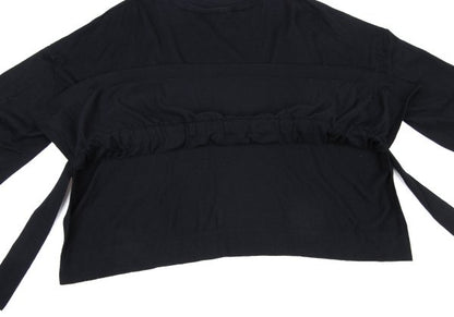 zucca Cotton Blend Belted Wide Silhouette Top Navy Size M