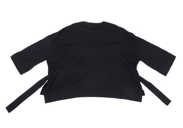 zucca Cotton Blend Belted Wide Silhouette Top Navy Size M