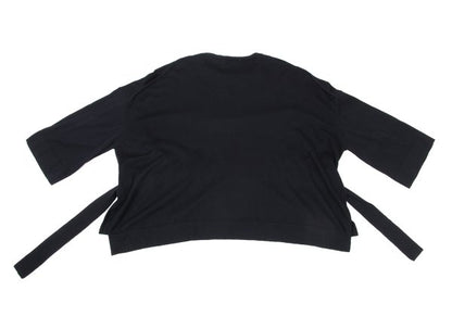 zucca Cotton Blend Belted Wide Silhouette Top Navy Size M