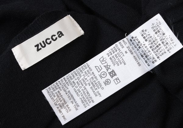 zucca Cotton Blend Belted Wide Silhouette Top Navy Size M