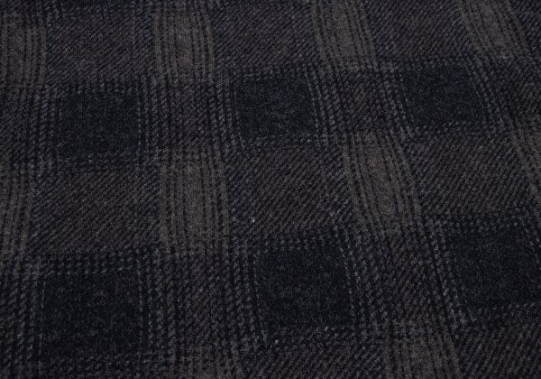 zucca Wool Blend Check Sleeve Knit Sweater Navy Gray Size M