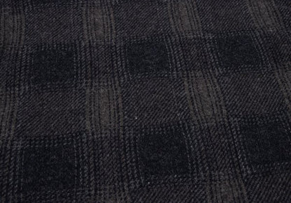 zucca Wool Blend Check Sleeve Knit Sweater Navy Gray Size M
