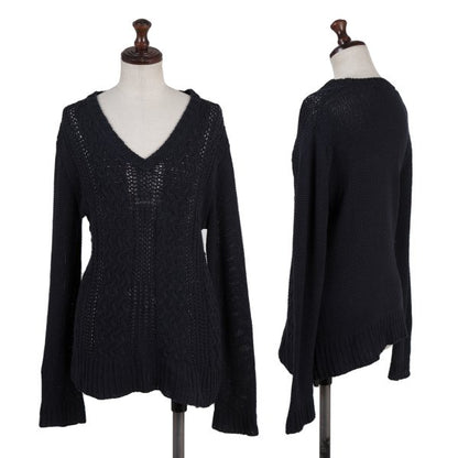 SONIA RYKIEL Cotton Blend Low Gauge Sweater Navy Size 38