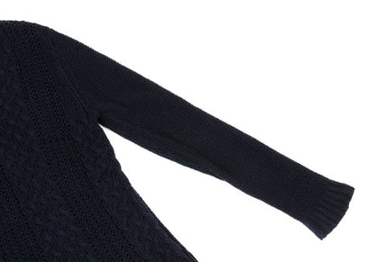 SONIA RYKIEL Cotton Blend Low Gauge Sweater Navy Size 38