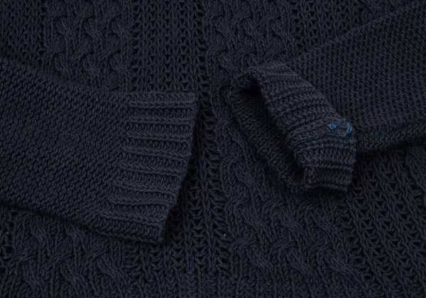 SONIA RYKIEL Cotton Blend Low Gauge Sweater Navy Size 38