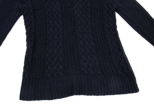 SONIA RYKIEL Cotton Blend Low Gauge Sweater Navy Size 38