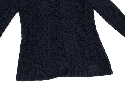 SONIA RYKIEL Cotton Blend Low Gauge Sweater Navy Size 38