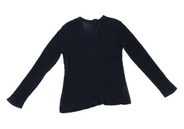 SONIA RYKIEL Cotton Blend Low Gauge Sweater Navy Size 38