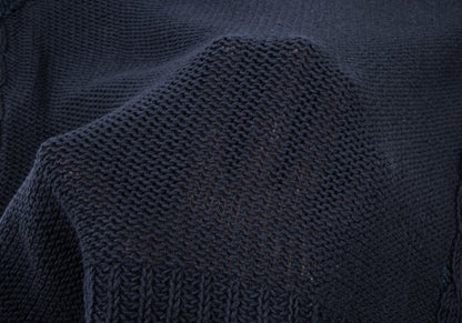SONIA RYKIEL Cotton Blend Low Gauge Sweater Navy Size 38