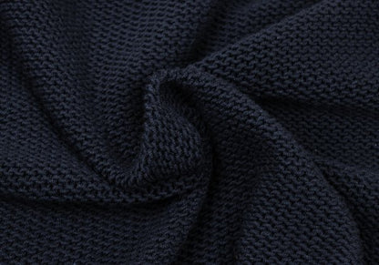 SONIA RYKIEL Cotton Blend Low Gauge Sweater Navy Size 38