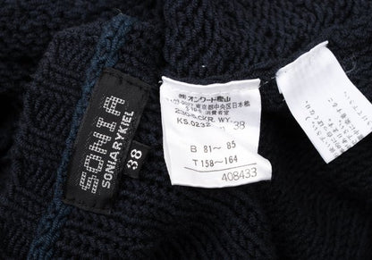 SONIA RYKIEL Cotton Blend Low Gauge Sweater Navy Size 38