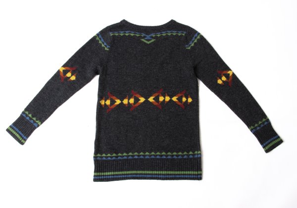 HYSTERIC GLAMOUR Wool Cotton Graphic Girl Knit Gray Size F