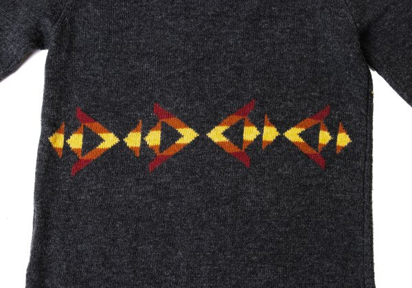 HYSTERIC GLAMOUR Wool Cotton Graphic Girl Knit Gray Size F