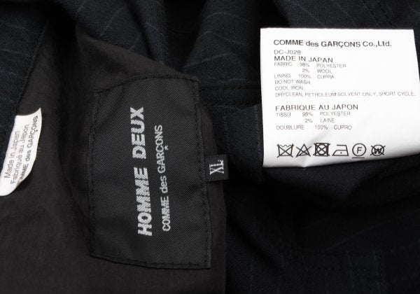 COMME des GARCONS HOMME DEUX Navy Puckering Jacket Size XL