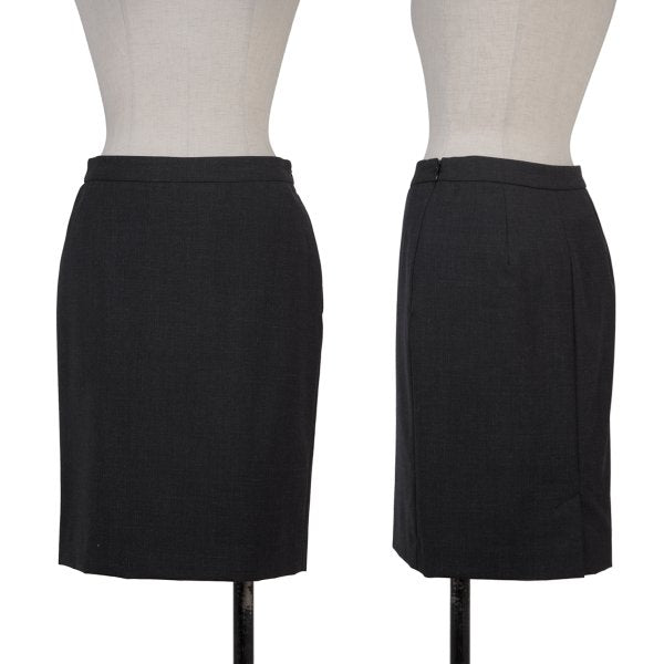 Agnes B Wool A-Line Skirt Dark Gray Size 36