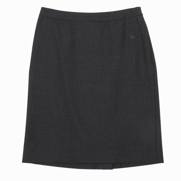 Agnes B Wool A-Line Skirt Dark Gray Size 36