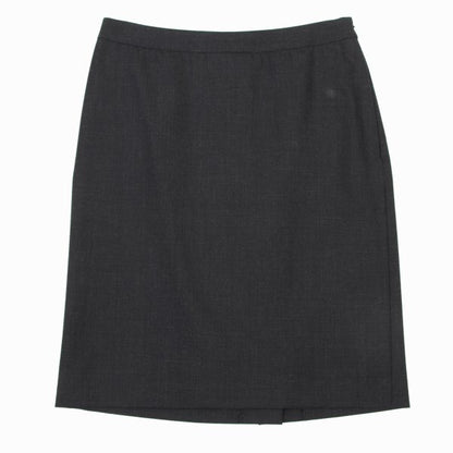 Agnes B Wool A-Line Skirt Dark Gray Size 36