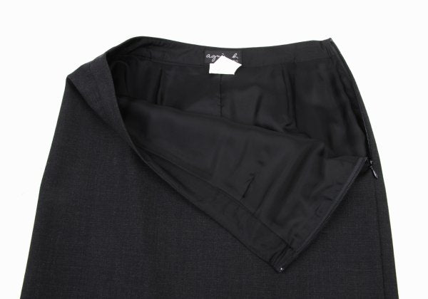 Agnes B Wool A-Line Skirt Dark Gray Size 36