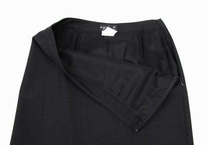 Agnes B Wool A-Line Skirt Dark Gray Size 36