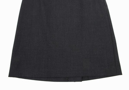 Agnes B Wool A-Line Skirt Dark Gray Size 36