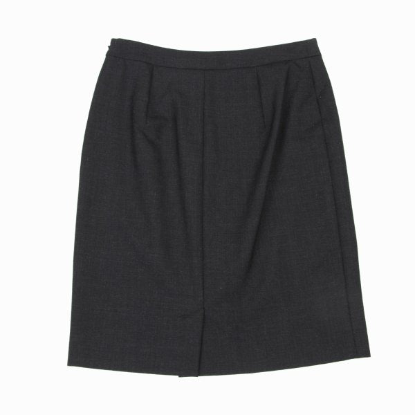 Agnes B Wool A-Line Skirt Dark Gray Size 36