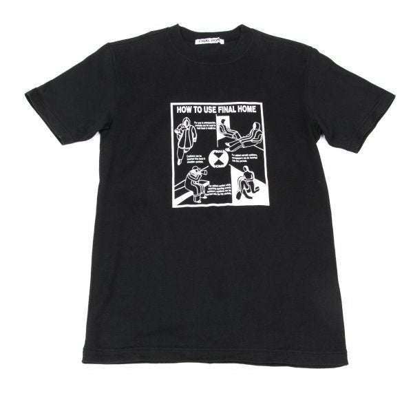 FINAL HOME Survival Graphic Print Short T-Shirt Black Size 2