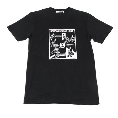 FINAL HOME Survival Graphic Print Short T-Shirt Black Size 2